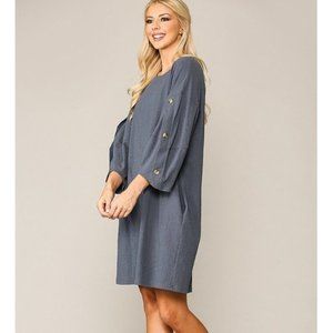 Adorable Dress with Puff Sleeves and Pockets!